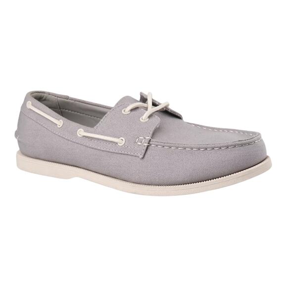 Club Room Men's Elliot Lace Up Boat Shoes Gray Size 8 - Picture 1 of 5